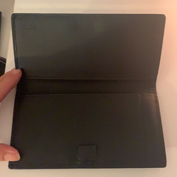 Black Signature Coach Checkbook Wallet - Picture 5 of 7